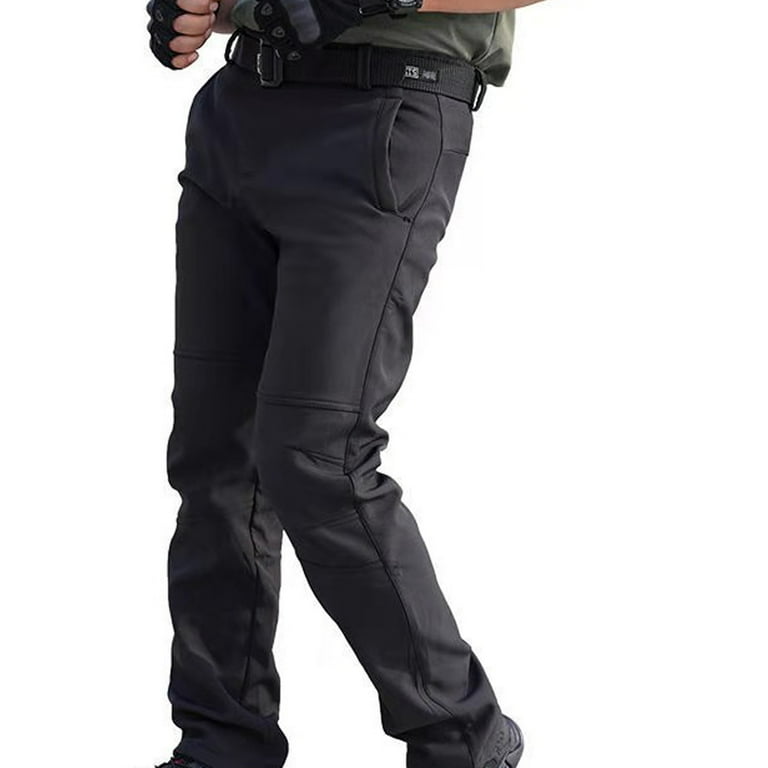 Mens Tactical Hiking Pants Waterproof Insulated Fleece Lined Outdoor Cargo  Pants