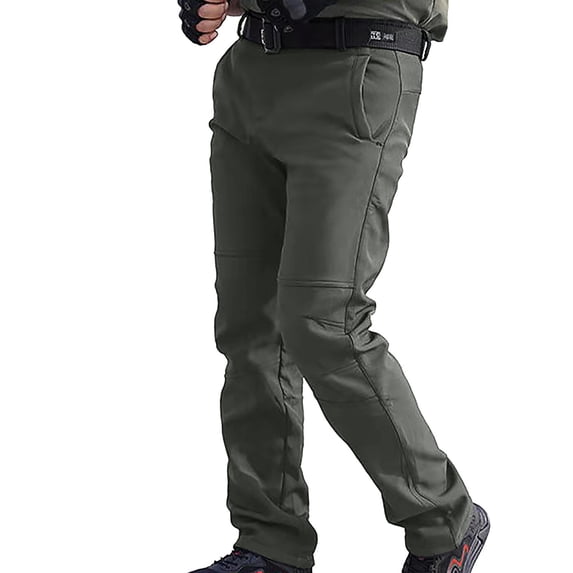 SDJMa Men's Hiking Pants Fleece Lined Waterproof Cold Weather Insulated Ski Snow Pant Warm Winter Soft Shell