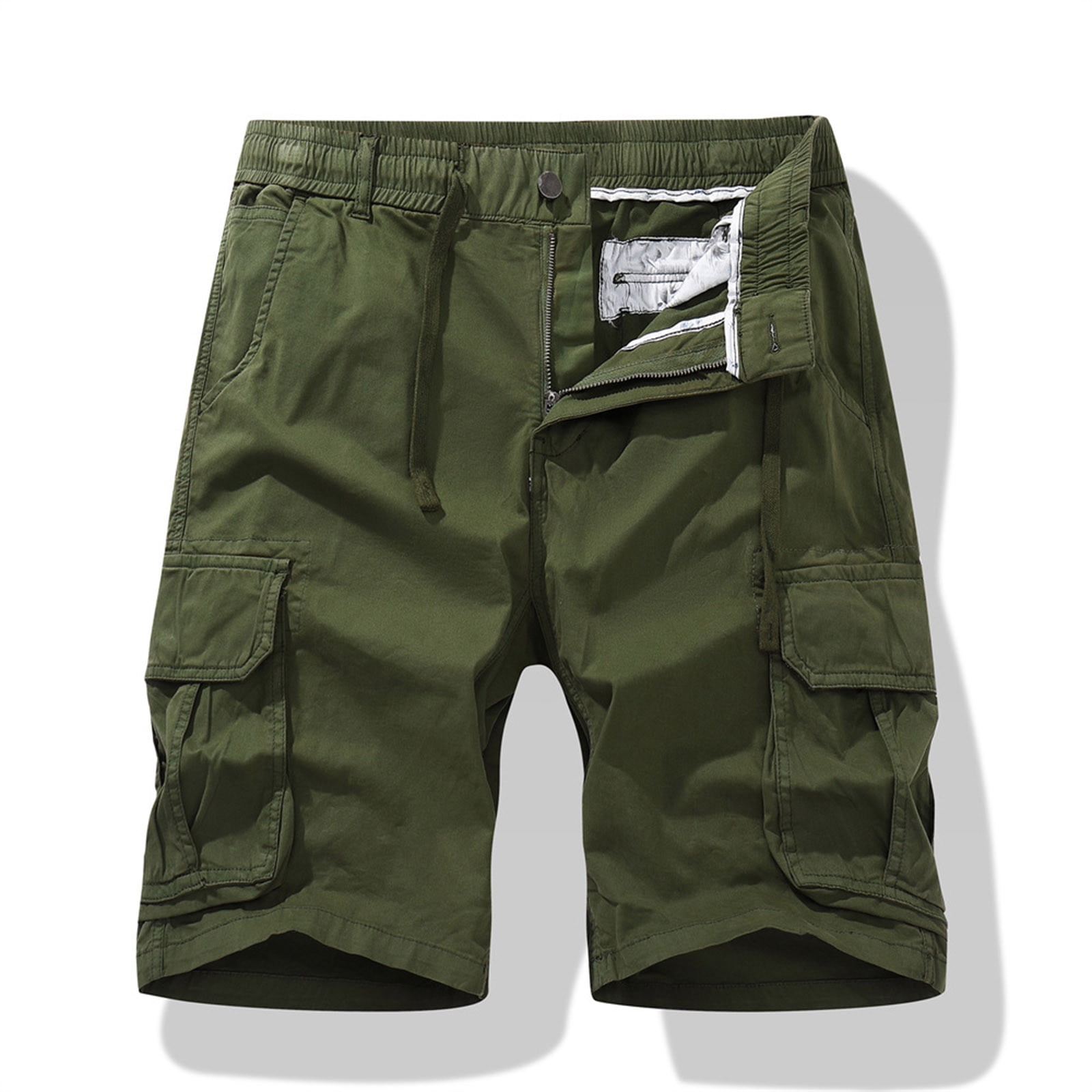SDJMa Men's Tactical ShortsCargo pants for men Solid Zipper Button ...