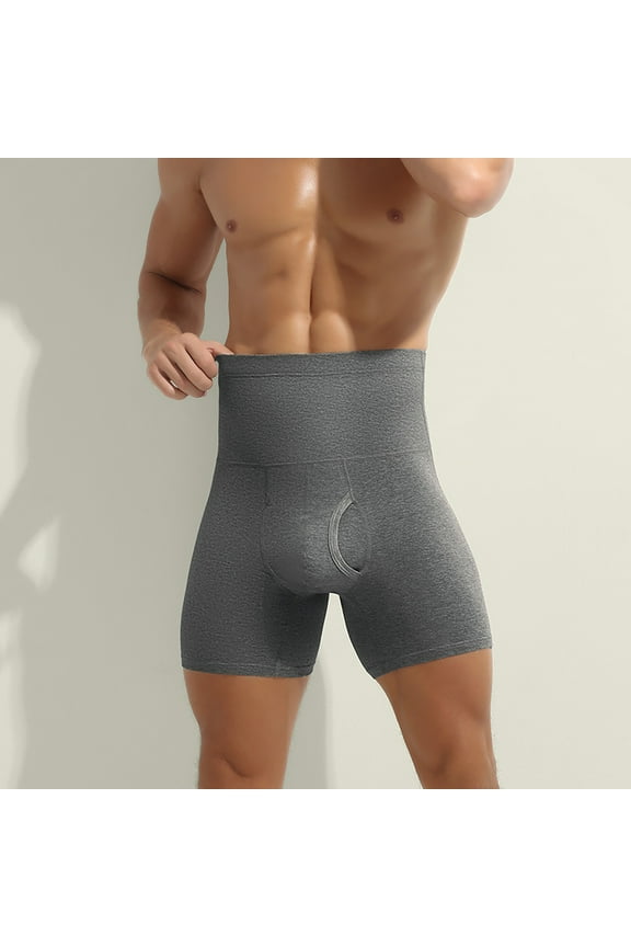 Men’s boxer briefs Underwear Men's Shorts Wicking Weight Loss Waist Training Body Shaping Exercises Abdomen Underwear Cotton