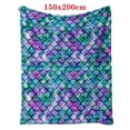 thumbnail image 1 of SDJMa Mermaid Throw Blanket,Flannel Fleece Blanket,Soft Cozy Fuzzy Comfy Warm Cute Lightweight Blanket for Girl,Kid,Toddler,Baby-ombre Microfiber Blanket for Couch,Bed,Sofa,80" x 60", 1 of 9