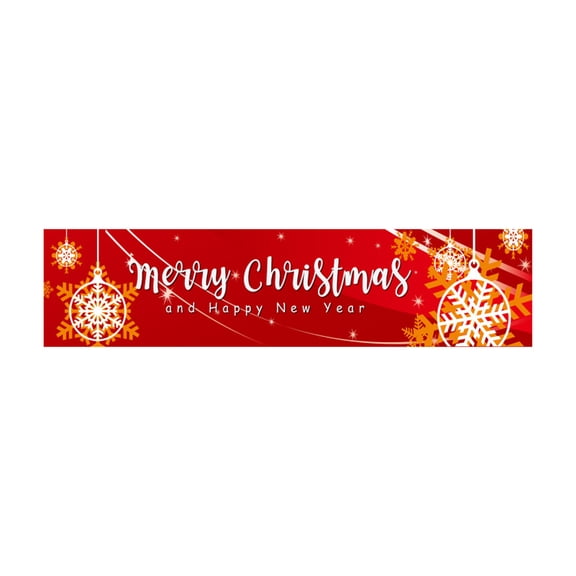 SDJMa Merry Christmas Banner | Outdoor Red Christmas Banner Decorations | Xmas Outdoor & Indoor Hanging Decor | Christmas Holidays Party Decor Supplies (120 x 20inch)