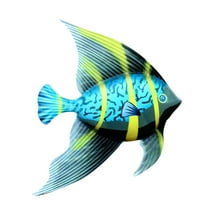 SDJMa Metal Fish Wall Art Outdoor Decor Hanging Wall Art Decor Fish Wall Hanging Decoration Metal Fish Wall Decor Hanging Glass Garden Decorations for Patio, Deck or Bathroom