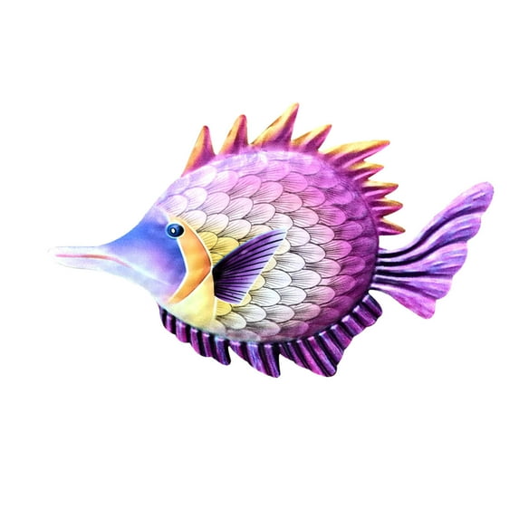 SDJMa Metal Fish Wall Decoration, Iron Fish Home Decoration Wall Hanging, Gallery Bedroom Office Crafts Home Metal Fish Wall Decoration Iron Art Indoor and Outdoor