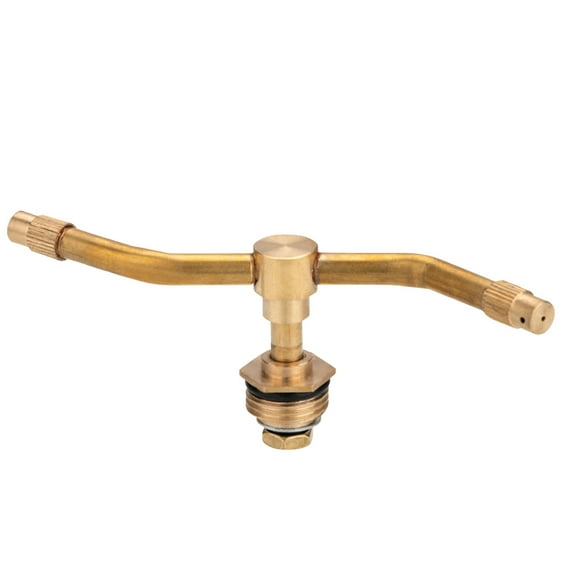 SDJMa Metal Rotating Water Sprinkler for Yard, Metal 2-Arms 360 Degree Automatic Rotary Lawn Sprinkler for Outdoor Lawn and Garden, Yard