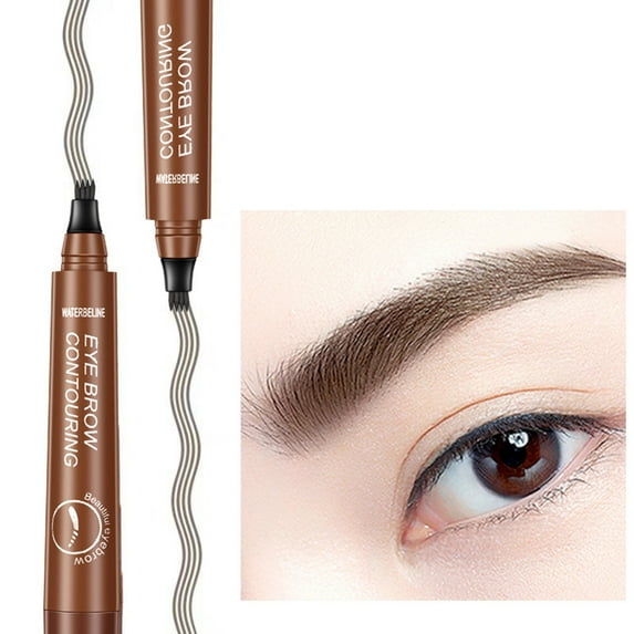 SDJMa Microblading Eyebrow Pencil, 4 Tip Brow Pencil for Women Natural-Looking Hair-Like Defined Brows (A)