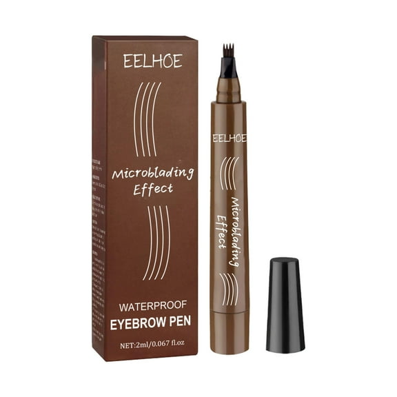 SDJMa Eyebrow Pencil, 4 Tip Microblading Eyebrow Pen, Last All-Day, Natural Eyebrow Makeup Effect (E)