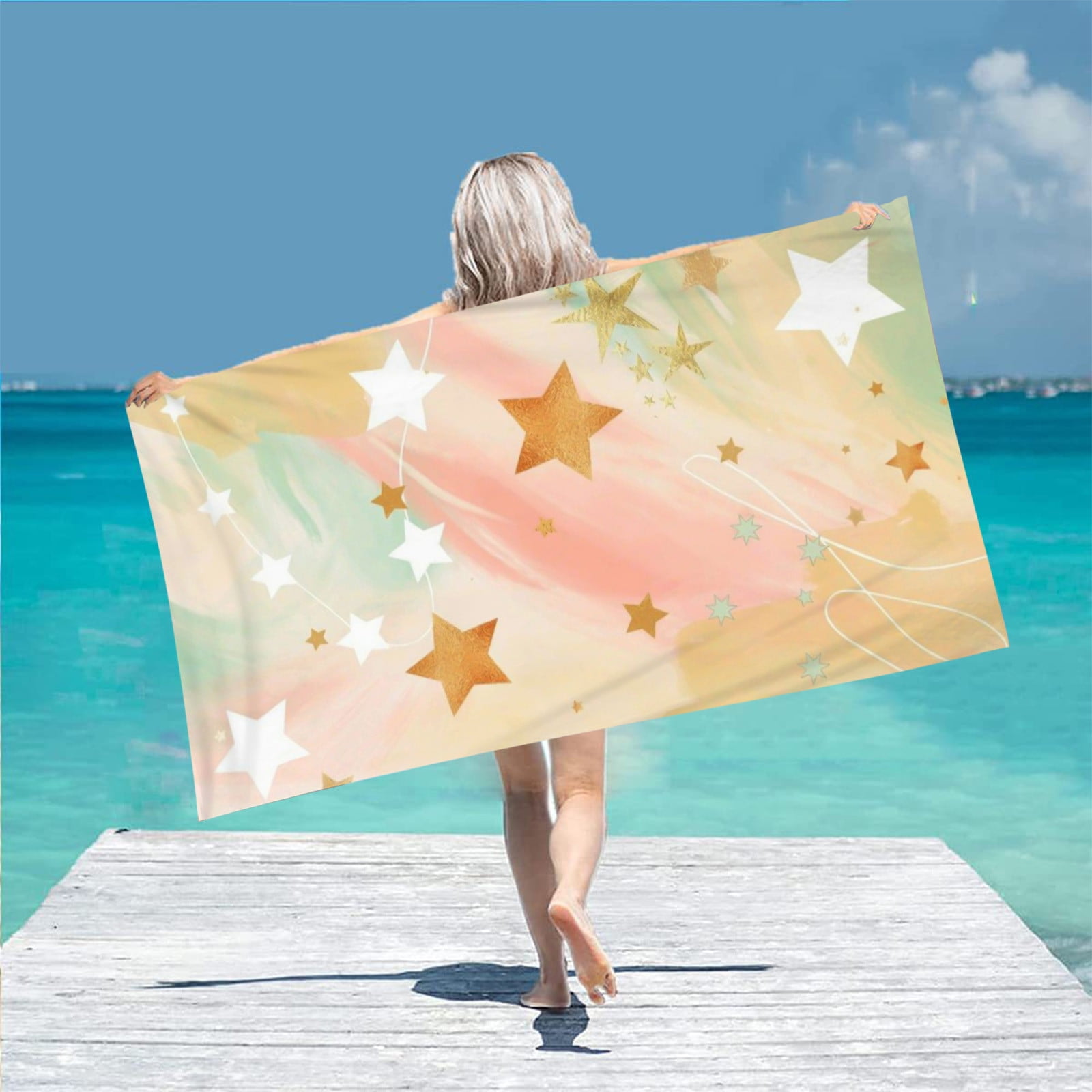 SDJMa Microfiber Beach Towel Quick Dry,Super Absorbent Lightweight