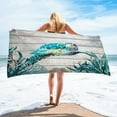 thumbnail image 1 of SDJMa Microfiber Sea Turtle Beach Towels, 30"x60" Oversized Sand Free Beach Towel, Large Lightweight Compact Quick Dry Bath Towel, Super Absorbent Bathroom Towel for Men, Women, Swim, 1 of 8