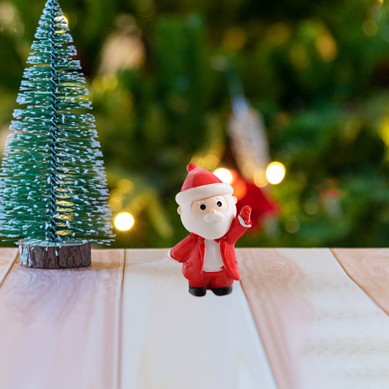 Mini Christmas Village Decor Set – 8-Inch Tree, Snowman, Santa, Gifts & Ornaments For Dollhouse, Tabletop, Or Party - View #3