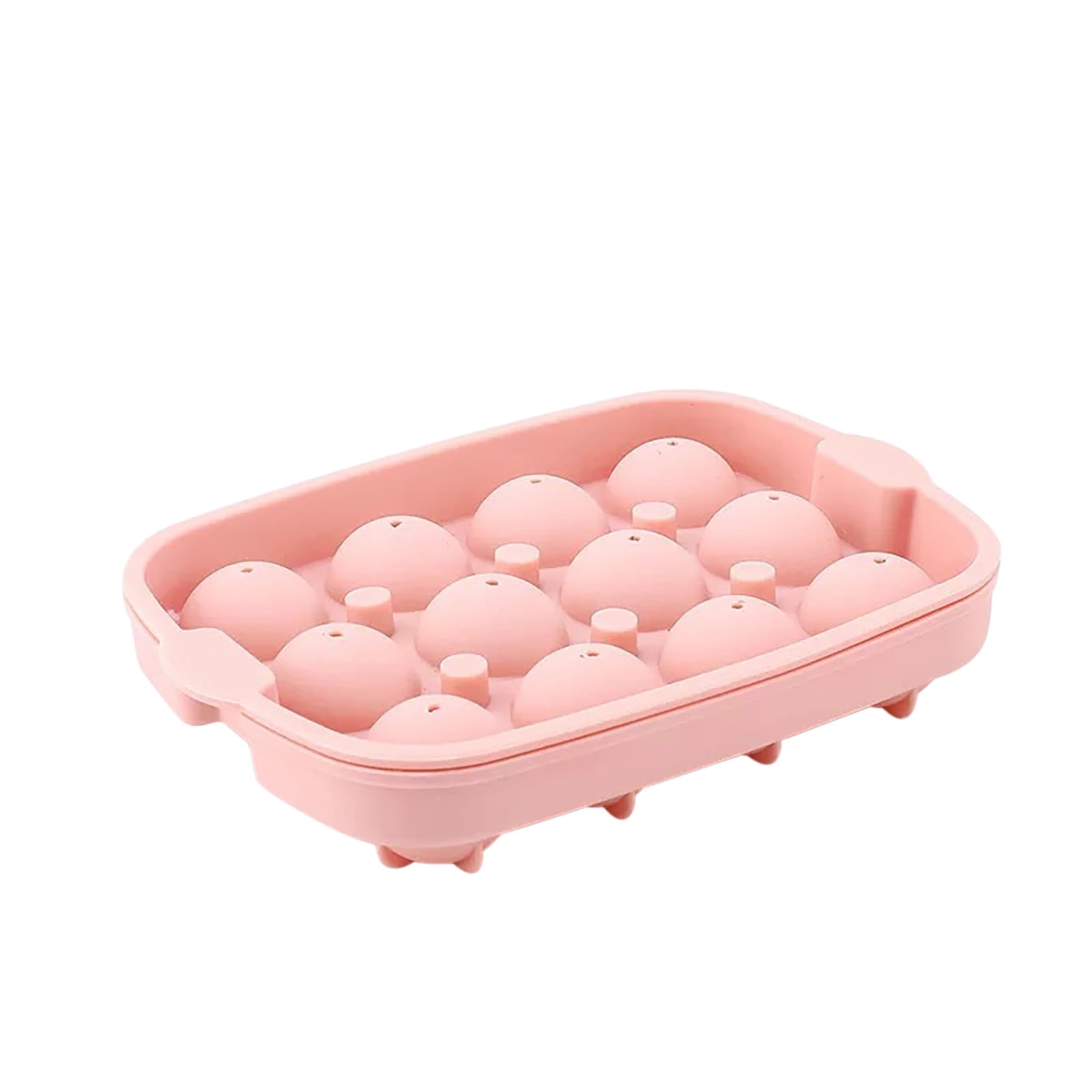 Mimapac The Ultimate Mini Ice Cube Maker Pink Silicone Bucket Ice Mold and Storage Bin, Portable 2 in 1 Ice Cube Maker, Small Ice Container Makes Frozen Ice
