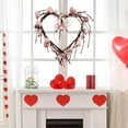 thumbnail image 1 of SDJMa Mini Valentine’s Day Wreath, 7.87” Small Heart Shaped Cabinet Wreath with Berries for Valentine’s Day Wedding Party Home Window Wall Decor, 1 of 7