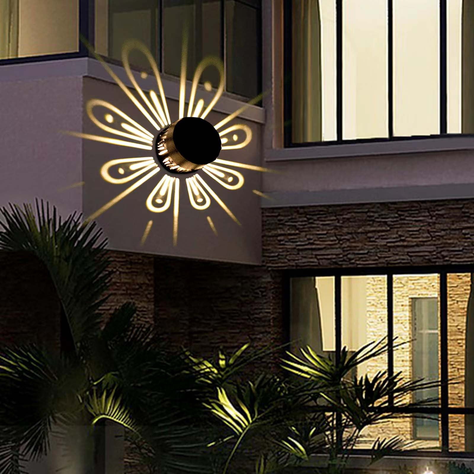 SDJMa Modern Outdoor Light Fixture Solar Powered Up and Down LED Lamp