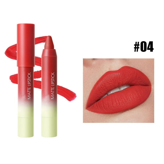 SDJMa Moisturizing Lip Crayon Stick, Waterproof, Smooth Finish, Non-Drying Lip Makeup (D)