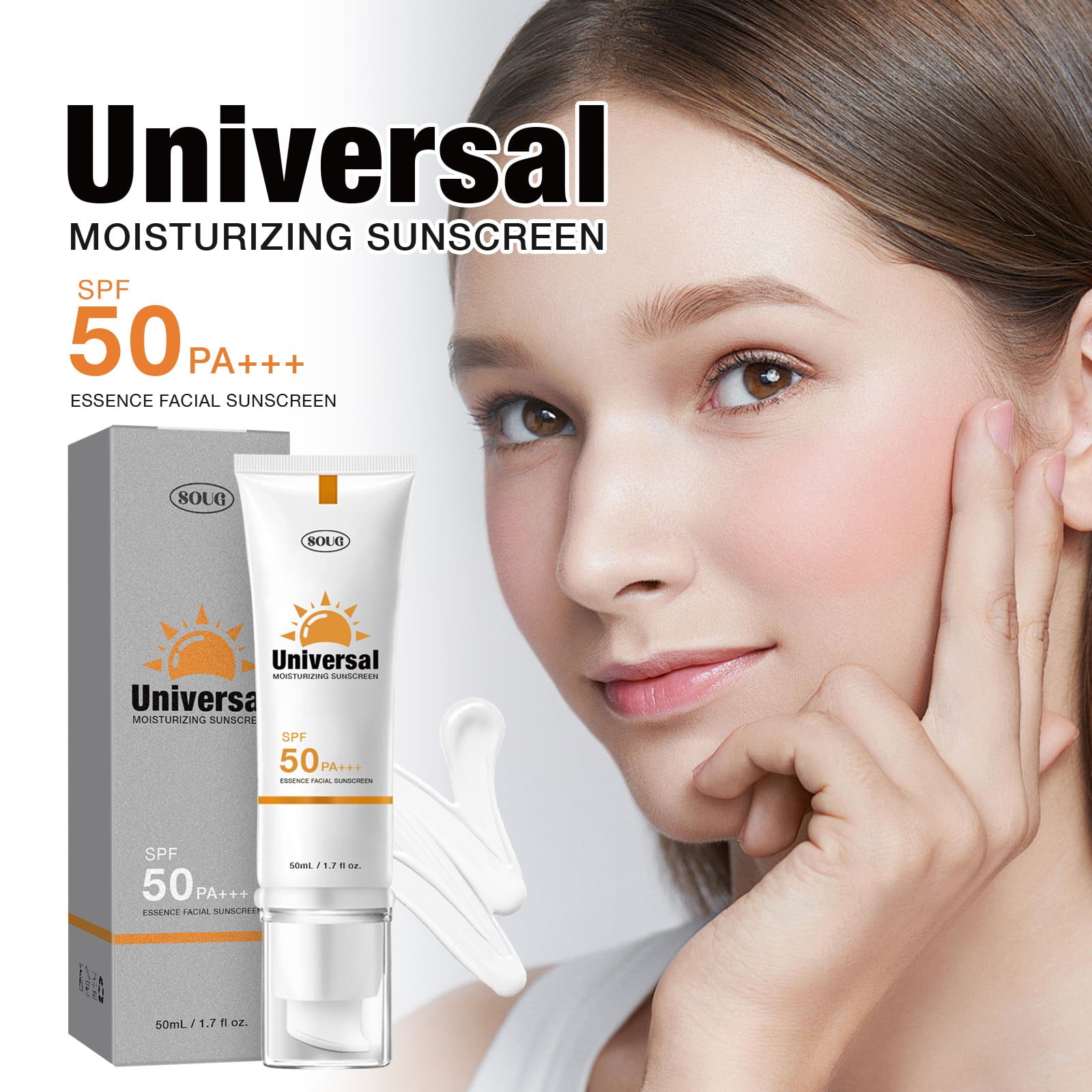 SDJMa Moisturizing SunCream Nongreasy No White Cast LightWeight SPF 50+ PA++++ Daily Sunscreen