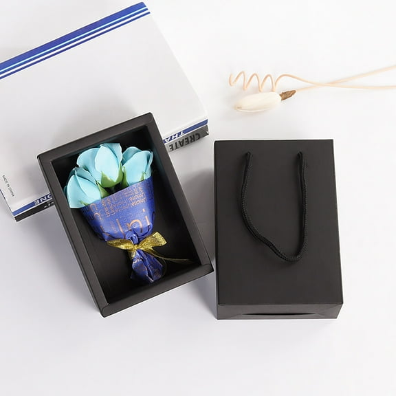 SDJMa Mother's Day Gift Immortal Flower Bouquet 3 Scented Soap Roses Gift Box for Her Him Valentine's Day Anniversary Wedding Mothers Day Birthday Gift and Proposal