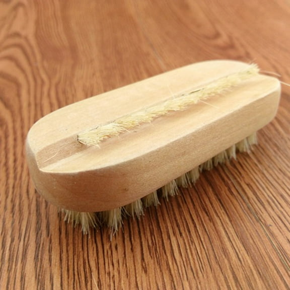 SDJMa Nail Scrub Brush Wooden Non-Slip Hand Brush for Cleaning Fingernail Toe