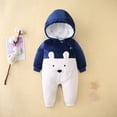 thumbnail image 1 of SDJMa Newborn Baby Boy Girl Winter Jumpsuit Outfit Hooded Onesie Thick Bodysuit Romper Cartoon Bear Coat, 1 of 5