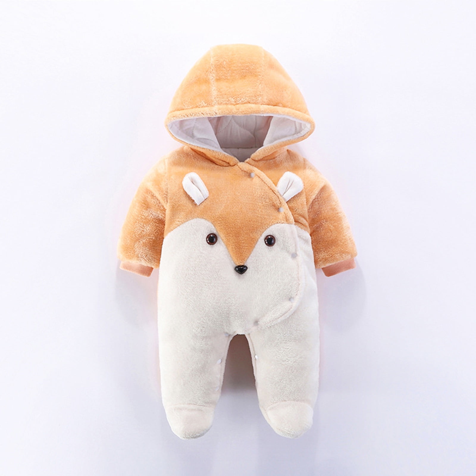 SDJMa Newborn Baby Snowsuit Onesie Winter Coat Warm Cute Cartoon Animal Footie Romper for Infant