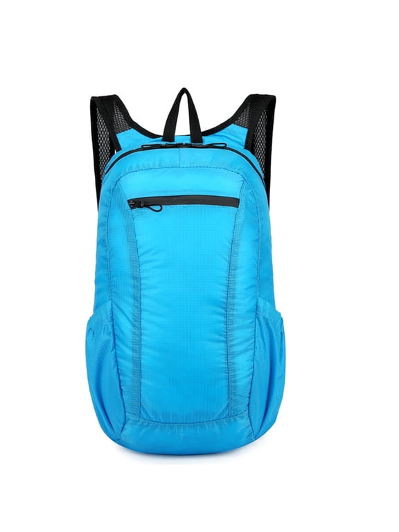 Packable Hiking Backpack, 16.9"x9.8" Foldable Backpack with 2 Bottle Pockets, Water Resistant Lightweight Portable Camping Daypack for Outdoor Travel Fishing