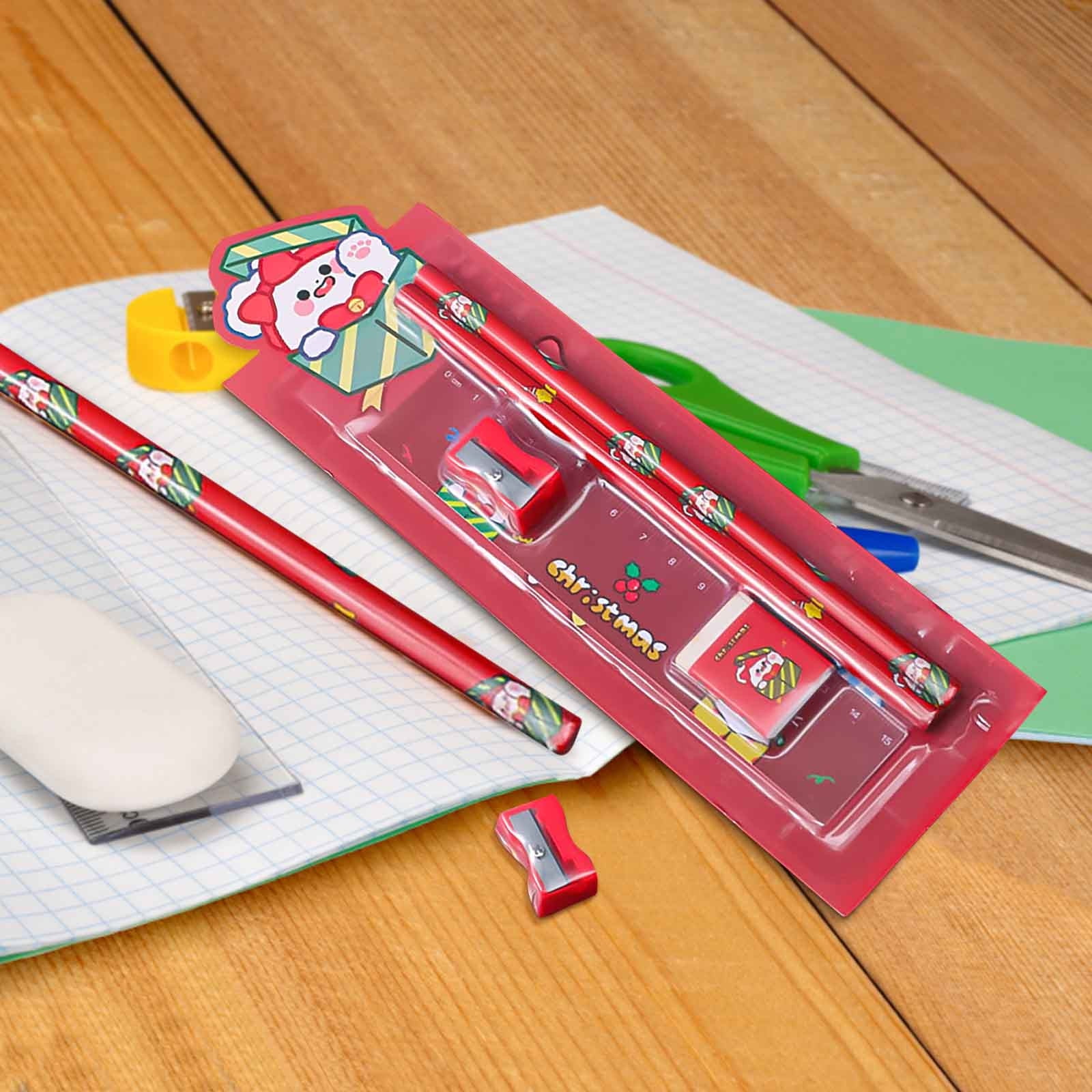 SDJMa Pencils with Sharpener and Eraser, 2 Pencil, 1 Metal Pencil