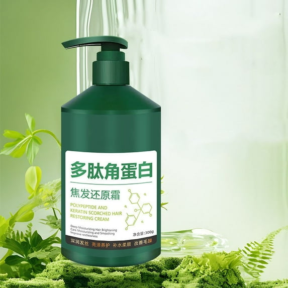 SDJMa Peptide Keratin Burnt Hair Recovery Cream - Repairs Dyed & Damaged Hair, Reduces Frizz, Restores Softness, 300g