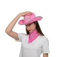 thumbnail image 1 of SDJMa Pink Cowgirl Hat with LED Lights - Cowboy Hat with Tiara Crown Rodeo Party Hats, 1 of 6