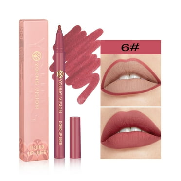 SDJMa Pink Red Matte Lip Tint Stain Marker Pen, Liquid Lipstick & Lip Liner Pencil, Long Lasting Waterproof Lip gloss for Women (#06)