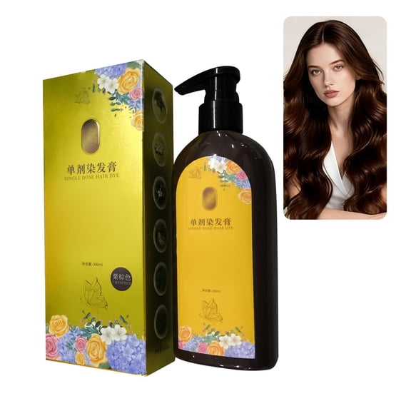 SDJMa Plant-Based Hair Color Shampoo, Nourishing Herbal Formula, Long-Lasting Color, 300ml (C