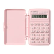 SDJMa Pocket Size Calculator Pink, Basic Small Battery Operated, Large Display Four Function,Handheld Calculator School Supplies for Kids