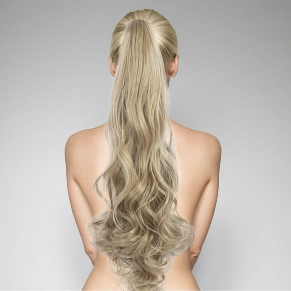 SDJMa Ponytail Extension, 22 Inch Claw Multi Layered Clip on Ponytail Extension for Women Long Curly Wavy Hair Extensions Synthetic Clip in Hairpiece(A)