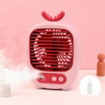thumbnail image 1 of SDJMa Portable Air Conditioner, 3-IN-1 Evaporative Air Cooler Fan with 3 Speeds & 2 Spray Modes, USB Rechargeable Personal Mini Desk Fan for Room Office Camping （Cute Deer Style), 1 of 8