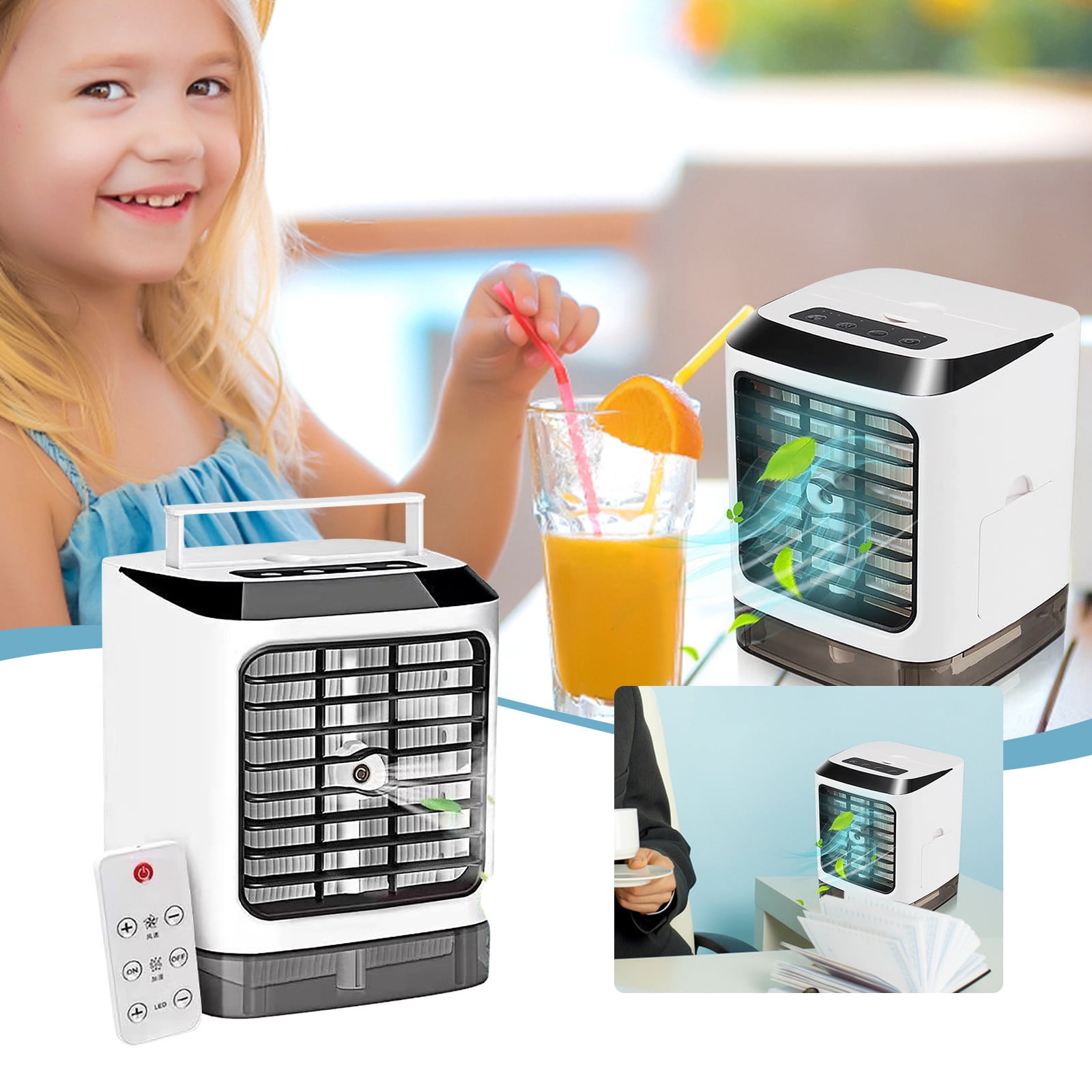 "SDJMa Portable Air Conditioner,Ice Cooler USB Fan for Indoor Outdoor
