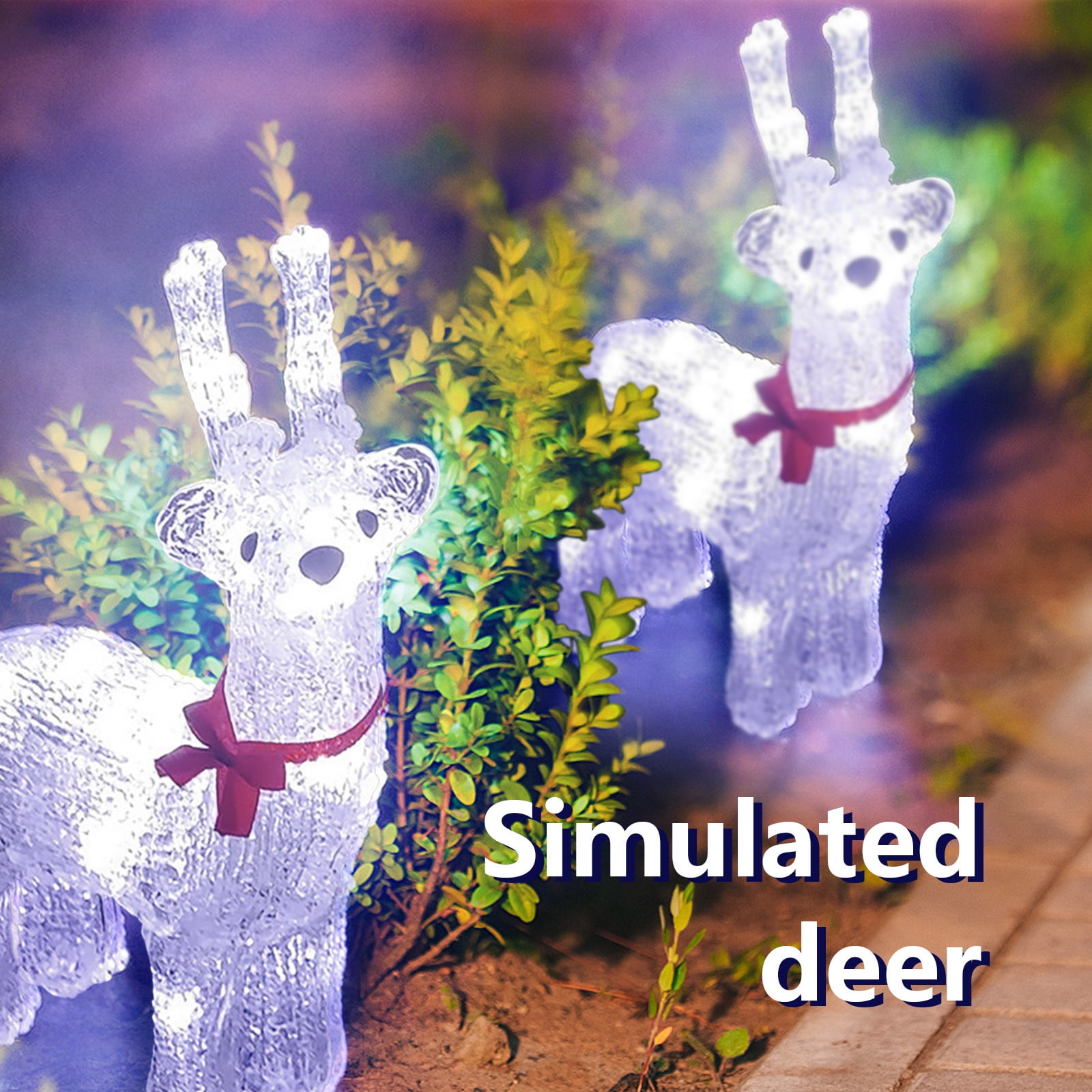 SDJMa PreLit Light Up Christmas Yard Decoration, 3D Christmas Deer