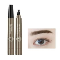 SDJMa Precise Waterproof Brow Pen,4 Tip Eye Brow Pencils for Women Makeup,3d Microblading Eyebrow Pen Pencil,24h Smudge Proof(D)