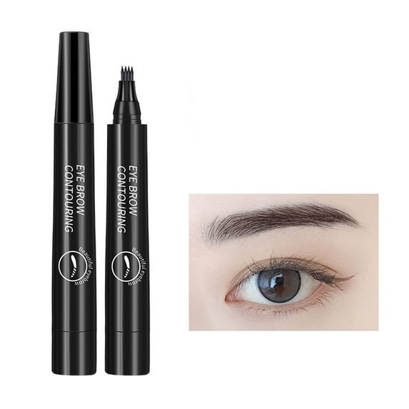 SDJMa Precise Waterproof Brow Pen,4 Tip Eye Brow Pencils for Women Makeup,3d Microblading Eyebrow Pen Pencil,24h Smudge Proof(E)