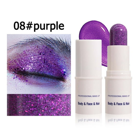 SDJMa Purple Eyeshadow Stick Smooth Cream Eyeshadow Pencil, Waterproof Long Lasting Eye Shadow Stick, High Pigment Hypoallergenic Highlighter Stick (08#)