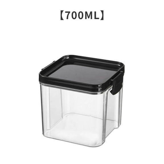 SDJMa Rectangle Plastic Food Storage Box with Lids,Container Sets,Food Storage,Food Containers,Cereal Containers,use for School,Work and Travel,0.64 quarts(700ML)