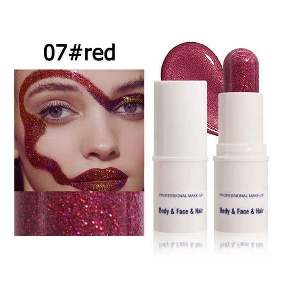 SDJMa Red Eyeshadow Stick Smooth Cream Eyeshadow Pencil, Waterproof Long Lasting Eye Shadow Stick, High Pigment Hypoallergenic Highlighter Stick (07#)