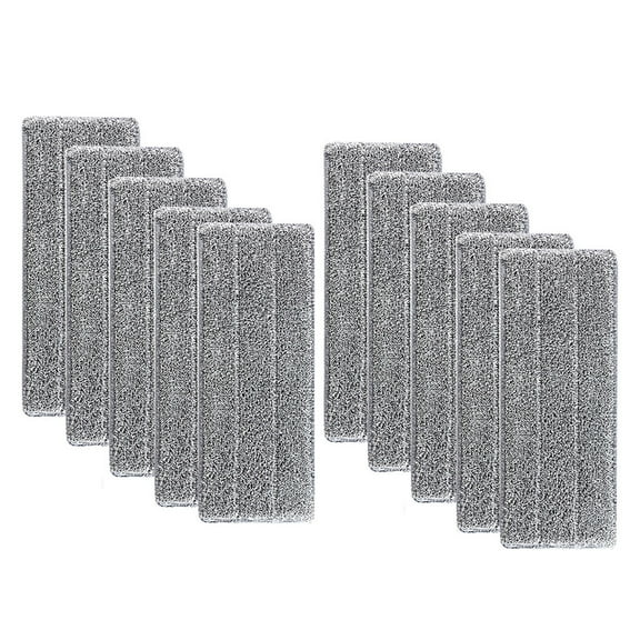 SDJMa Replacement Washable Microfiber Absorbent Mop Head - Compatible with E-Cloth Deep Clean Mop Head, Wet & Dry Cleaning Cloth Refills for All Hard-Floor (Gray)10 Pack