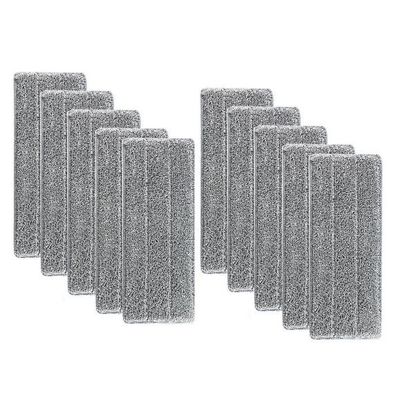 SDJMa Replacement Washable Microfiber Absorbent Mop Head - Compatible with E-Cloth Deep Clean Mop Head, Wet & Dry Cleaning Cloth Refills for All Hard-Floor (Gray)10 Pack