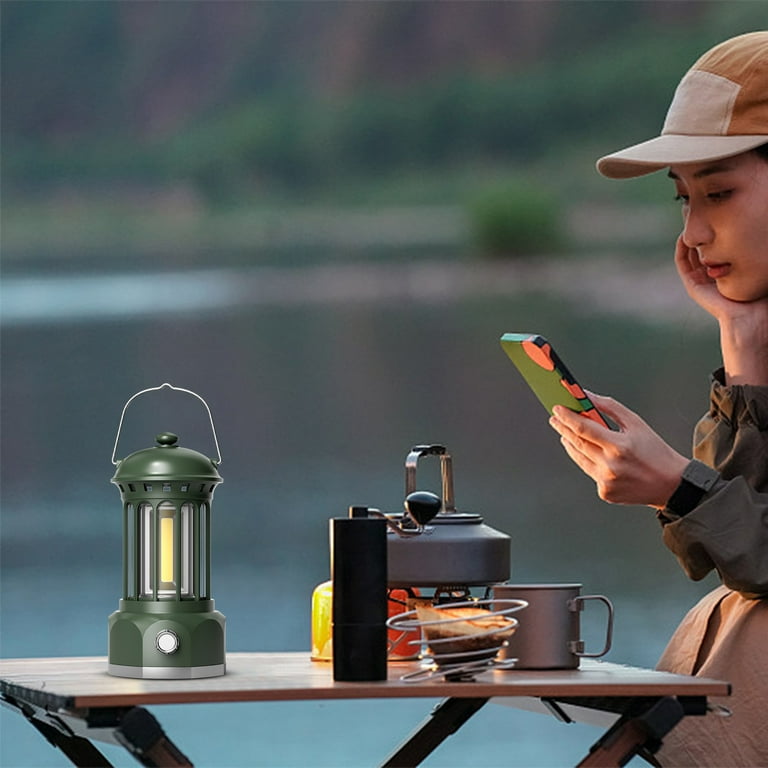 SDJMa Retro Camping Lantern, LED Vintage Camping Lamp SDJMa Retro Camping Lantern, LED Vintage Camping Lamp