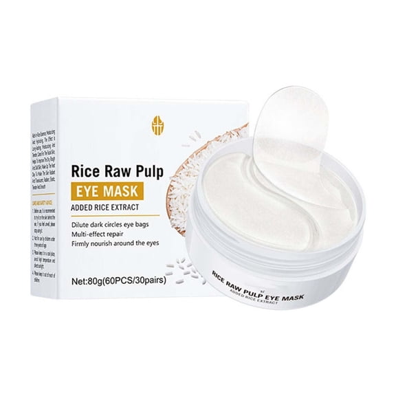 SDJMa Rice Puree Eye Mask Patches | Moisturizing & Soothing Eye Care for Fine Lines & Dark Circles, Gentle & Nourishing, 80ml