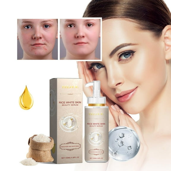 SDJMa Rice Serum for Glowing Skin, Hydrating for Dry, Dull, Combination Skin, Vegan, Fragrance Free