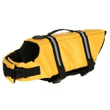SDJMa Ripstop Dog Life Jacket, Reflective & Adjustable Dog Swim Life Vest Pet Float Coat, Puppy Floatation Vest Preserver with Rescue Handle for Small Medium Large Dogs Swimming Boating()