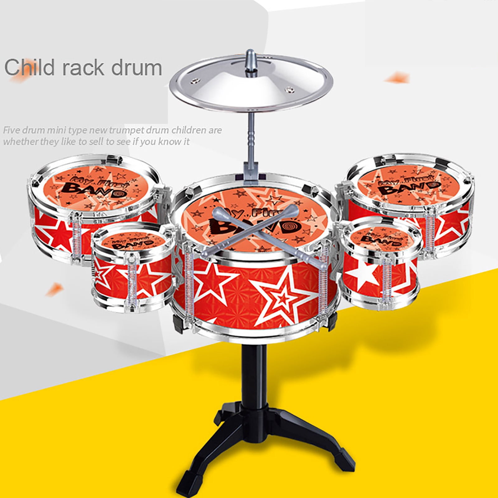 SDJMa Rock Jazz Drum Set for Kids,Mini Drum Toy Set for Music