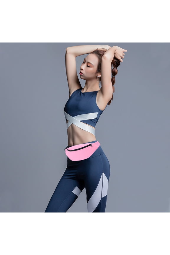 Running Belt Phone Holder, Money Belt bag, Flat Fanny Packs for Women Men, Workout Gear Accessories, Waist pouch for Runners, Walking, Travel, Gym, Exercise