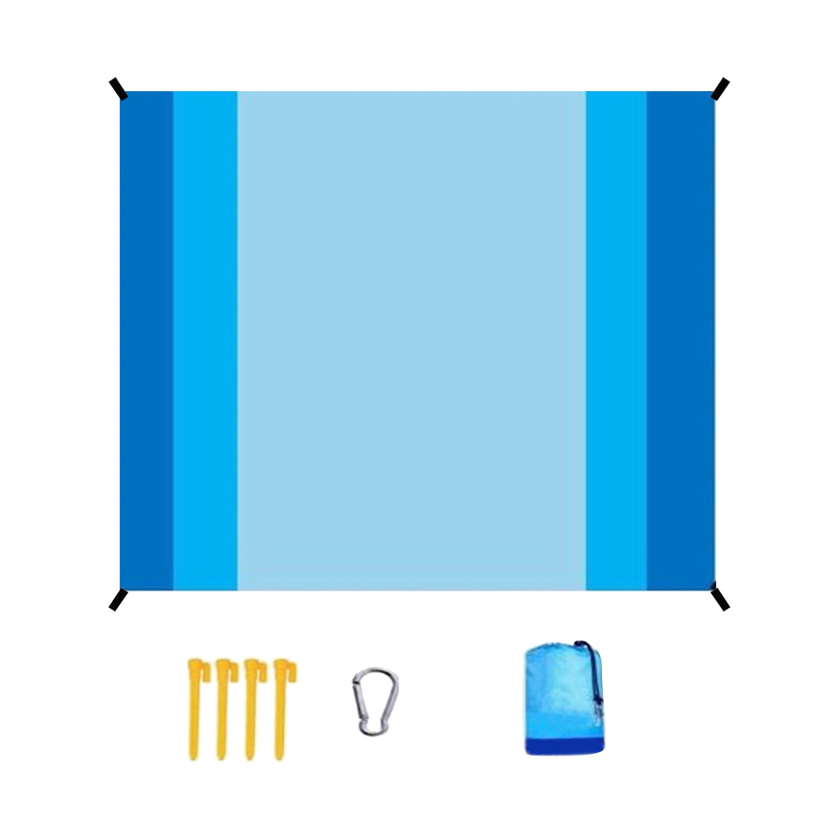 YNR Mini Pocket Picnic Mat 110 * 150cm For 2 People Foldable Waterproof Sandproof Beach Blanket Blanket For Camping Hiking Outdoor Activities Lightweight Thin Ground Sheet For Travel Accessories