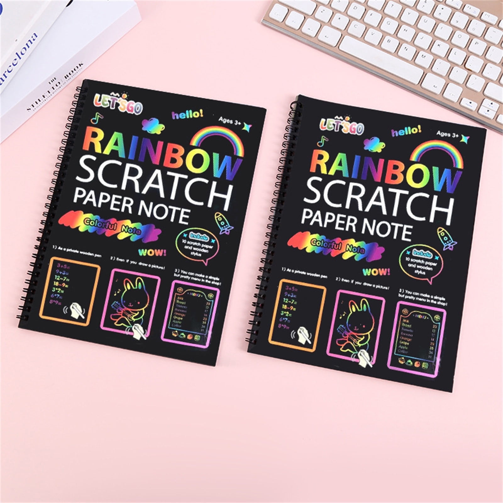 Buy Wholesale China Scratch Paper Art Notebooks - Rainbow Scratch Off Art  Set For Kids Activity Color Book Pad Black Mag & Children's Craft Scratch  Paper Art at USD 0.95