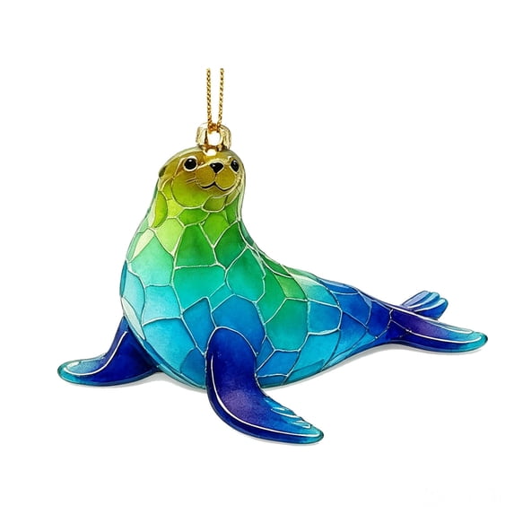 SDJMa Seal Suncatcher, 2D Flat Acrylic Seal Ornament for Christmas Tree, Gifts for Ocean Animal Lovers